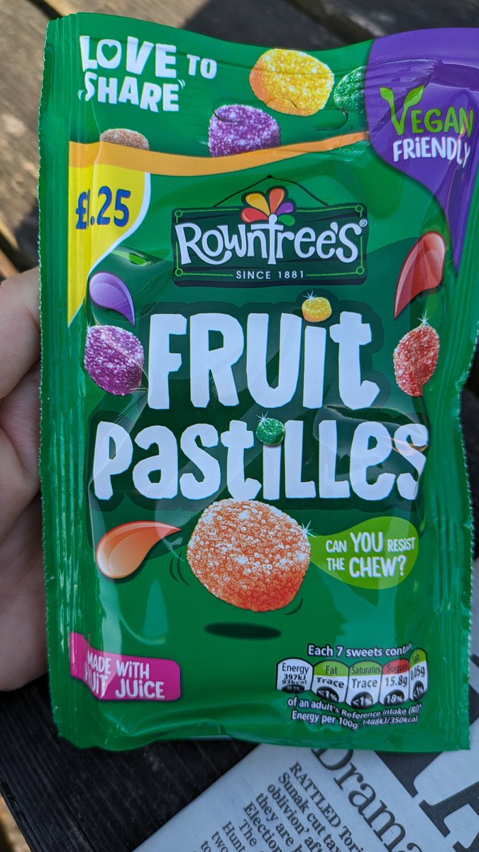 VeganOlive1's tweet photo. Love these now they're #Vegan #Rowntrees #Fruit #Pastilles ๐๐ป๐ฑ https://t.co/mD4wlMB65v