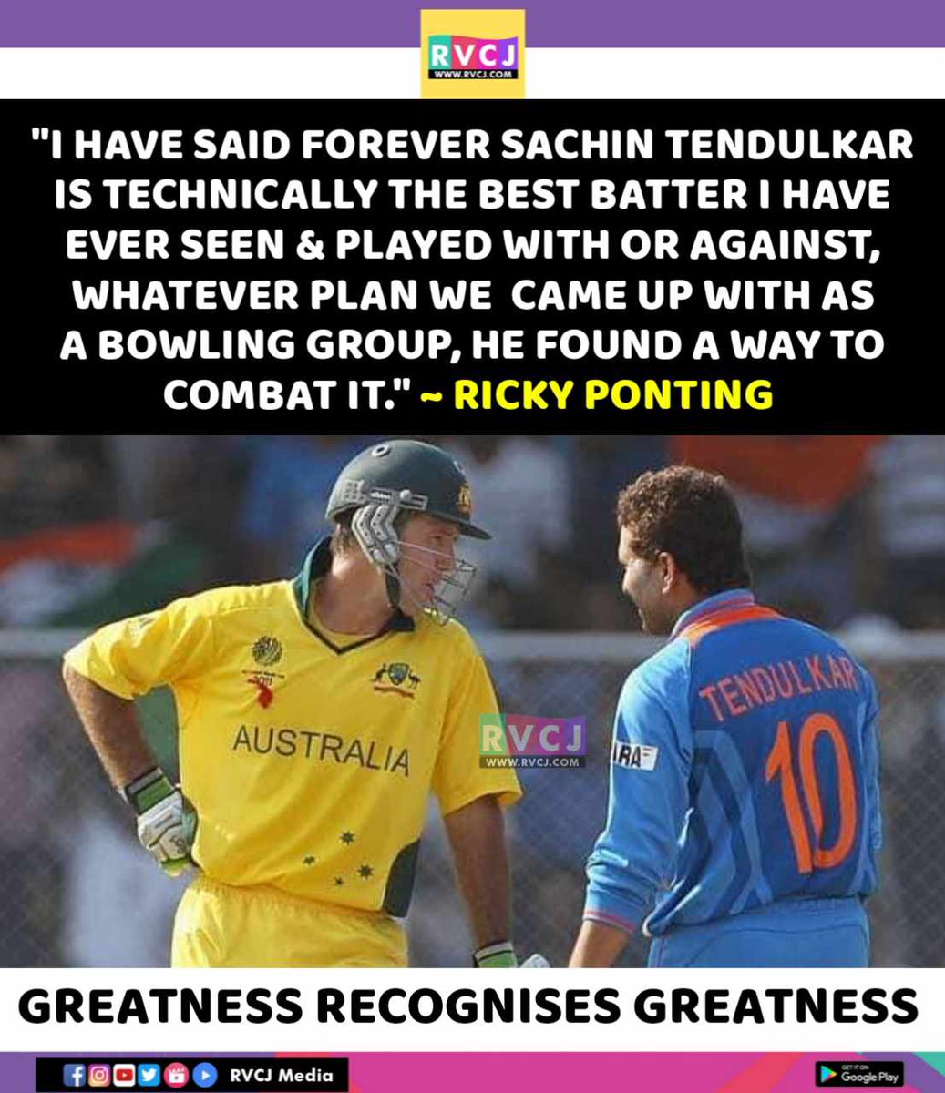 RVCJ_Sports's tweet photo. Ricky ponting
#rickyponting #sachintendulkar https://t.co/yJzhX2ir46