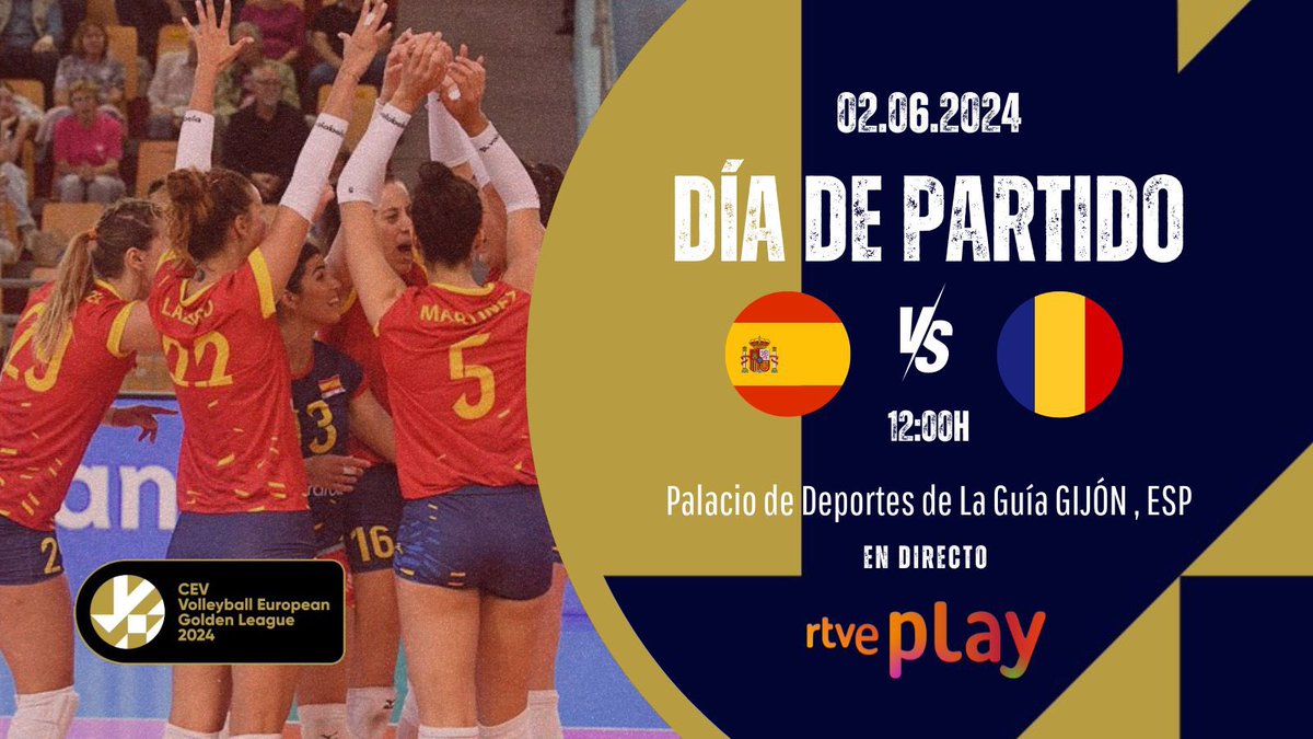 🔛🔋ARRIBA CON ENERGÍA >> que hoy tenemo un domingo lleno de voleibol 🏐

#EuroLeagueW | Las Leonas del Vóley vuelven al Palacio de Deportes de la Guía de Gijón para medirse ante RUMANÍA, rival directo en la CLASIFICACIÓN para el próximo MUNDIAL ⚔️🔥

⏰12:00h 
📺 <a href="/rtveplay/">RTVE Play</a>