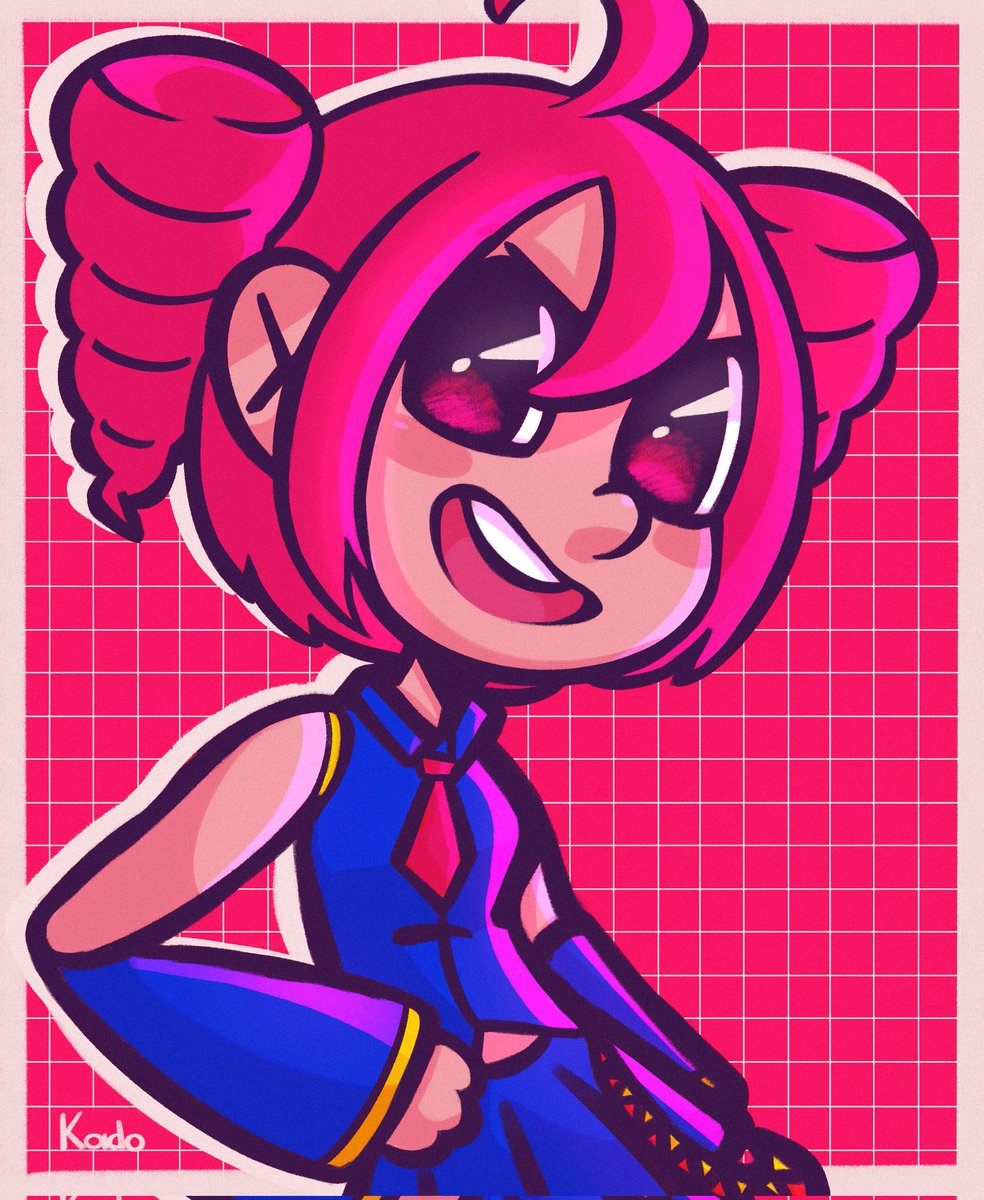 HenshinWave's tweet photo. Teto from memory 🍞 
Looking at the actual design now, I have no idea where I got the yellow from lol 
#重音テト https://t.co/jJwW2pmabg