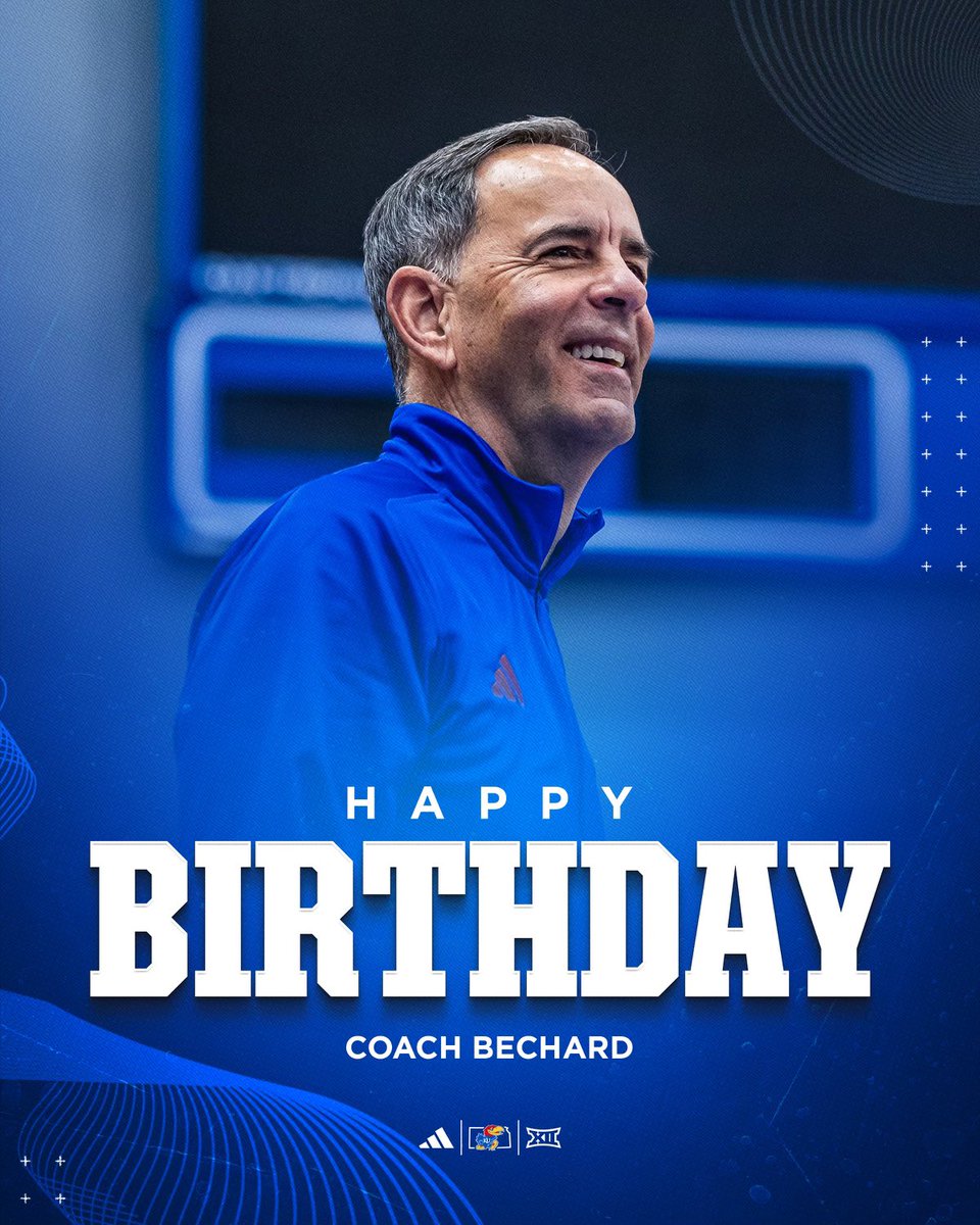 Let’s celebrate the 🐐 today!

𝙃𝘼𝙋𝙋𝙔 𝘽𝙄𝙍𝙏𝙃𝘿𝘼𝙔 𝘾𝙊𝘼𝘾𝙃 𝘽 🥳

#RockChalk | @JayhawkCoachB