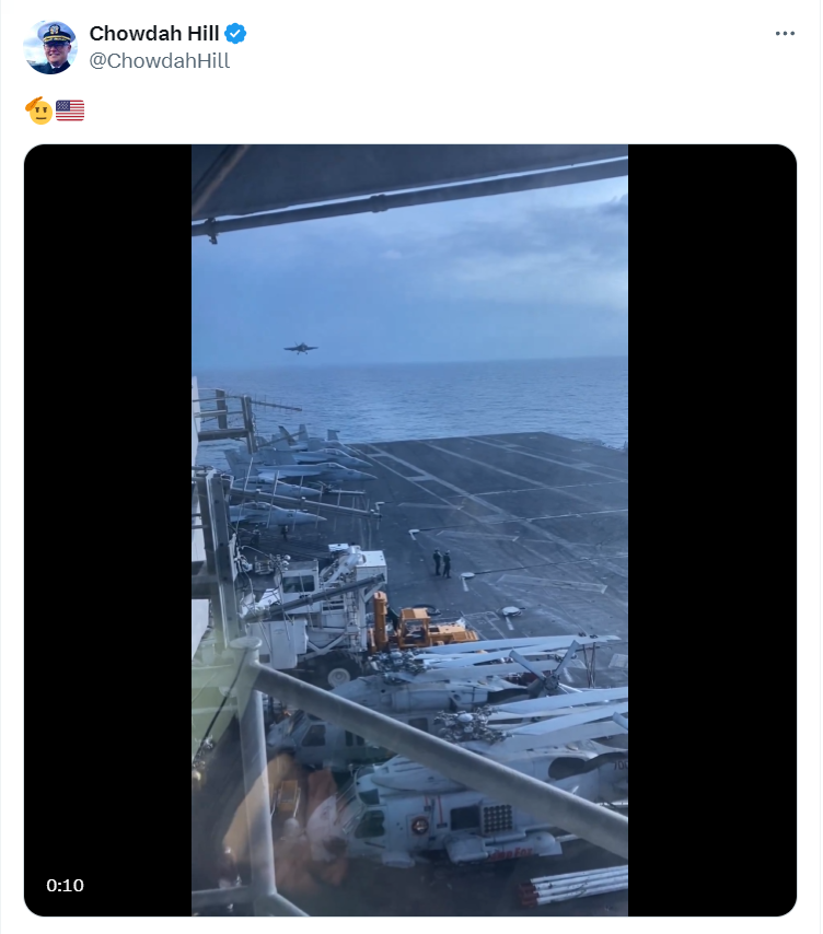 Linr_Corp's tweet photo. As we all know, there is a three-month time difference between Beijing time and the time on the USS Dwight D. Eisenhower.
#Eisenhower
#ChowdahHill https://t.co/wja8rO9utr