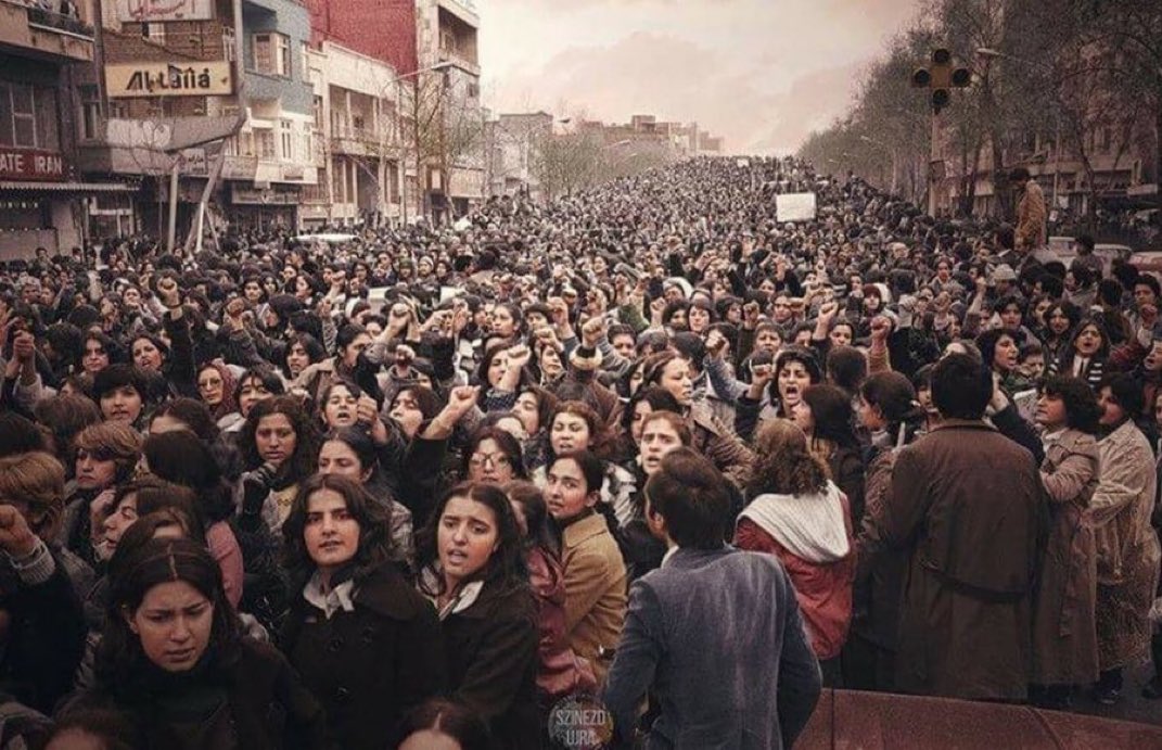 Women protest in 1979 only one month after the Islamic revolution in Iran. 
They are still fighting for their rights. 
#UnitedAgainstGenderApartide