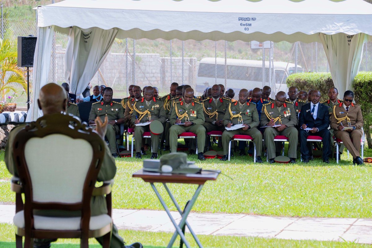 KagutaMuseveni's tweet photo. I passed out 21 graduates from the National Defence College in partnership with Makerere University in the Masters of National Security and Strategic Studies program. I lectured on principles of the NRM, emphasizing patriotism, Pan-Africanism, democracy, and socio-economic transformation through education and wealth creation. I highlighted the importance of producing goods and services for prosperity and the need for economic integration. 

Lastly, I placed emphasis on the need for every one of us to fight corruption in order to enhance the efficiency of both public servants and the private sector. I congratulate the officers.