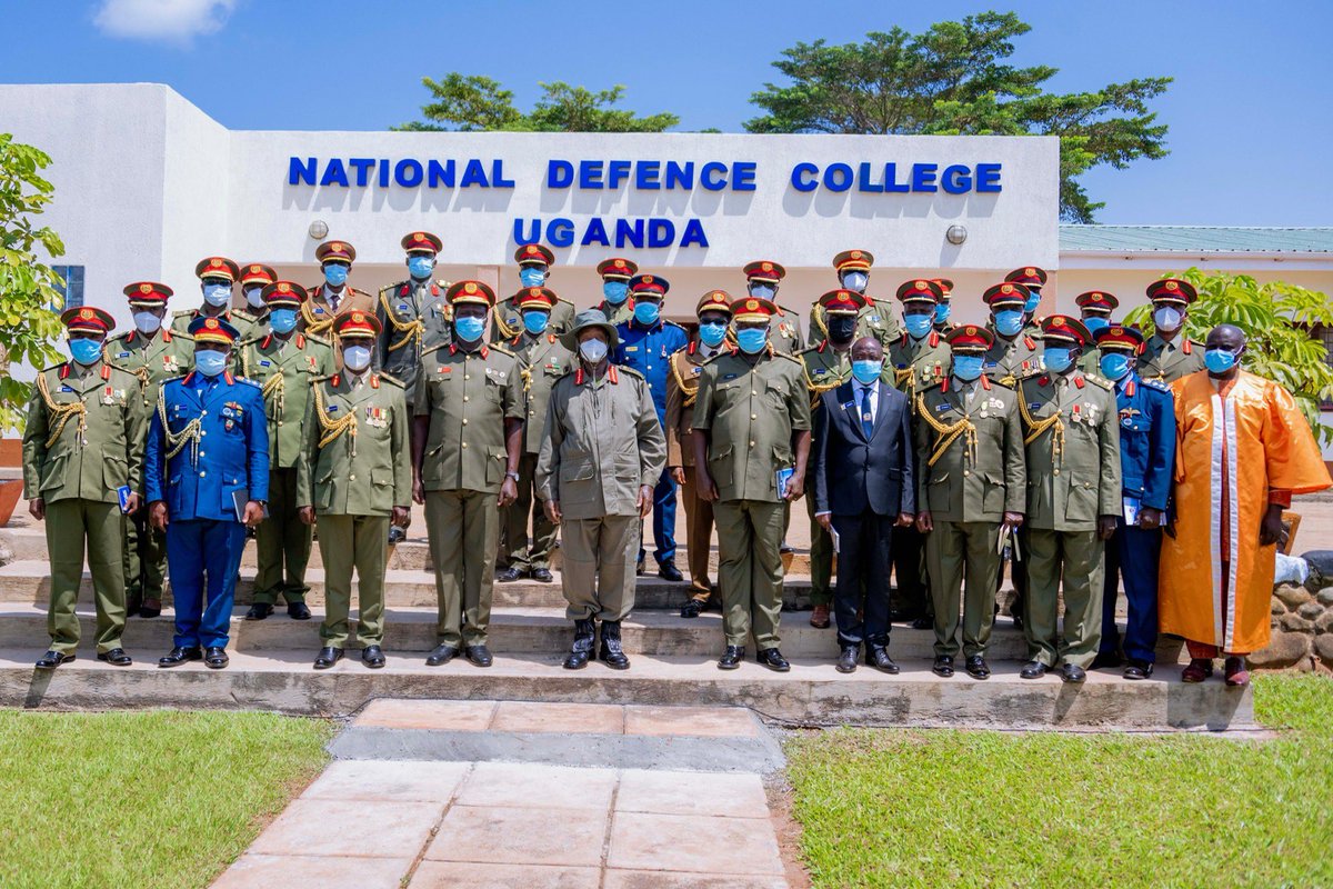 KagutaMuseveni's tweet photo. I passed out 21 graduates from the National Defence College in partnership with Makerere University in the Masters of National Security and Strategic Studies program. I lectured on principles of the NRM, emphasizing patriotism, Pan-Africanism, democracy, and socio-economic transformation through education and wealth creation. I highlighted the importance of producing goods and services for prosperity and the need for economic integration. 

Lastly, I placed emphasis on the need for every one of us to fight corruption in order to enhance the efficiency of both public servants and the private sector. I congratulate the officers.