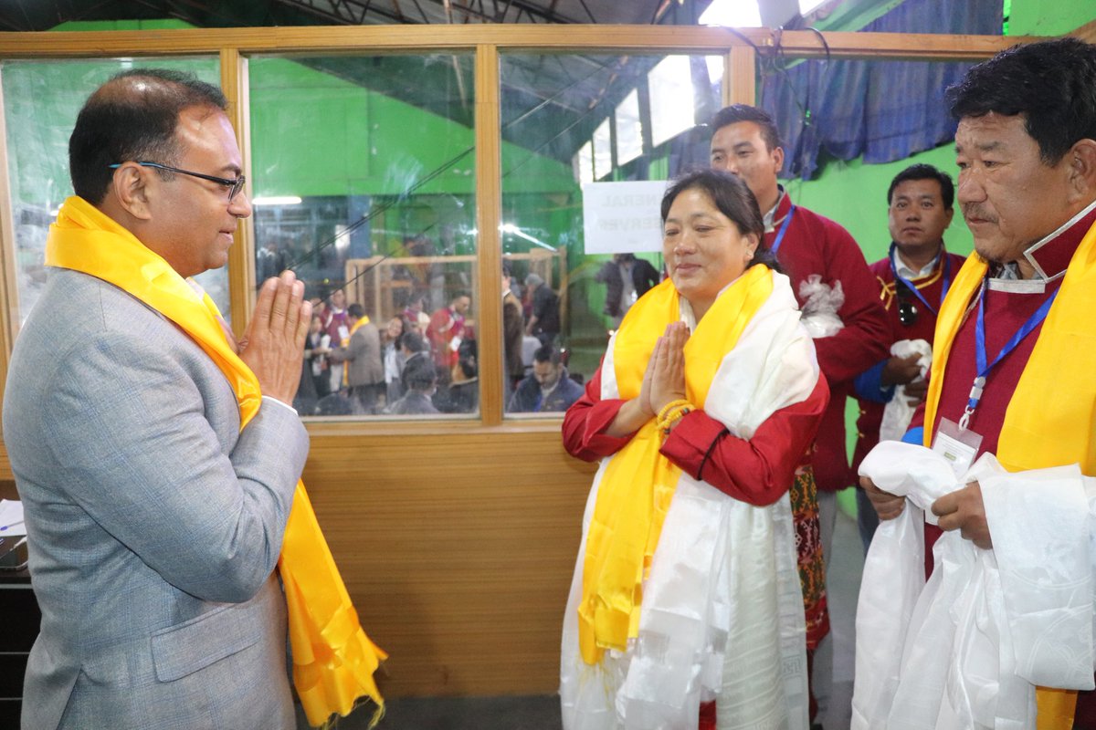 diprotawang's tweet photo. RO 1 Lumla ST Constituency @bapu_w declares BJP candidate @tseringlhamubjp elected. https://t.co/9NmhB4KE7K
