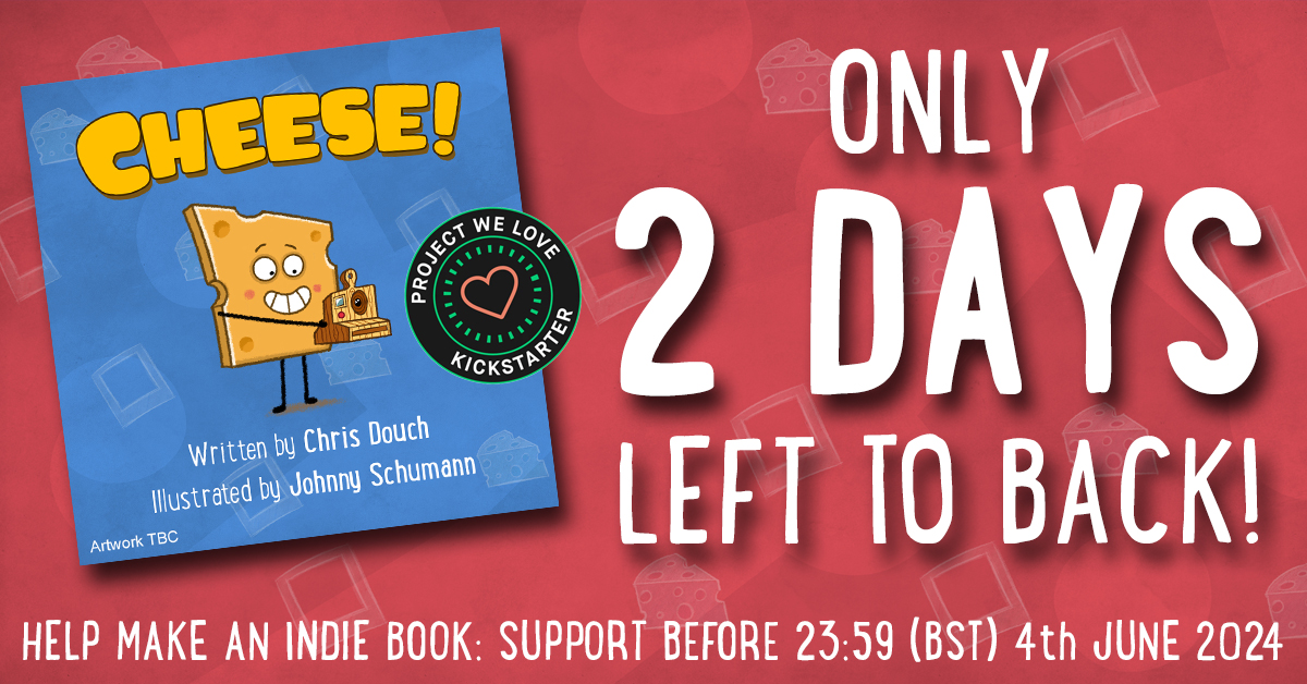 This is getting serious now - ONLY 2 DAYS LEFT!

CHEESE! is a funny picture book, written by me and illustrated by <a href="/JohnnySchumann/">Johnny Schumann</a>. It's available on Kickstarter until 04.06.24

kickstarter.com/projects/thisi…