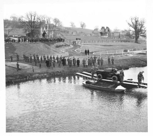 GenealogyBeech's tweet photo. D-Day The wide banks of the Derwent at Kirkham Priory were ideal for testing military vehicles and training troops. The river was used to assess the waterproofing capabilities of “wading” vehicles, and tanks were put through rigorous trials. https://t.co/bvixRCp626