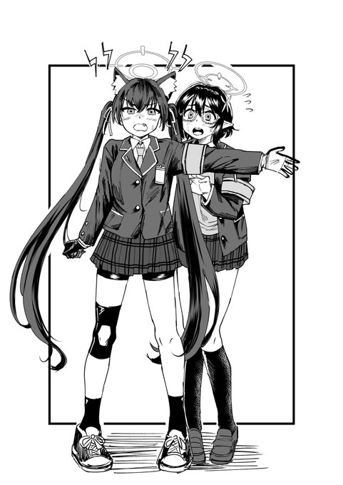 ヒミツのアルバイトが知られたアヤネと巻き込まれたセリカ。 