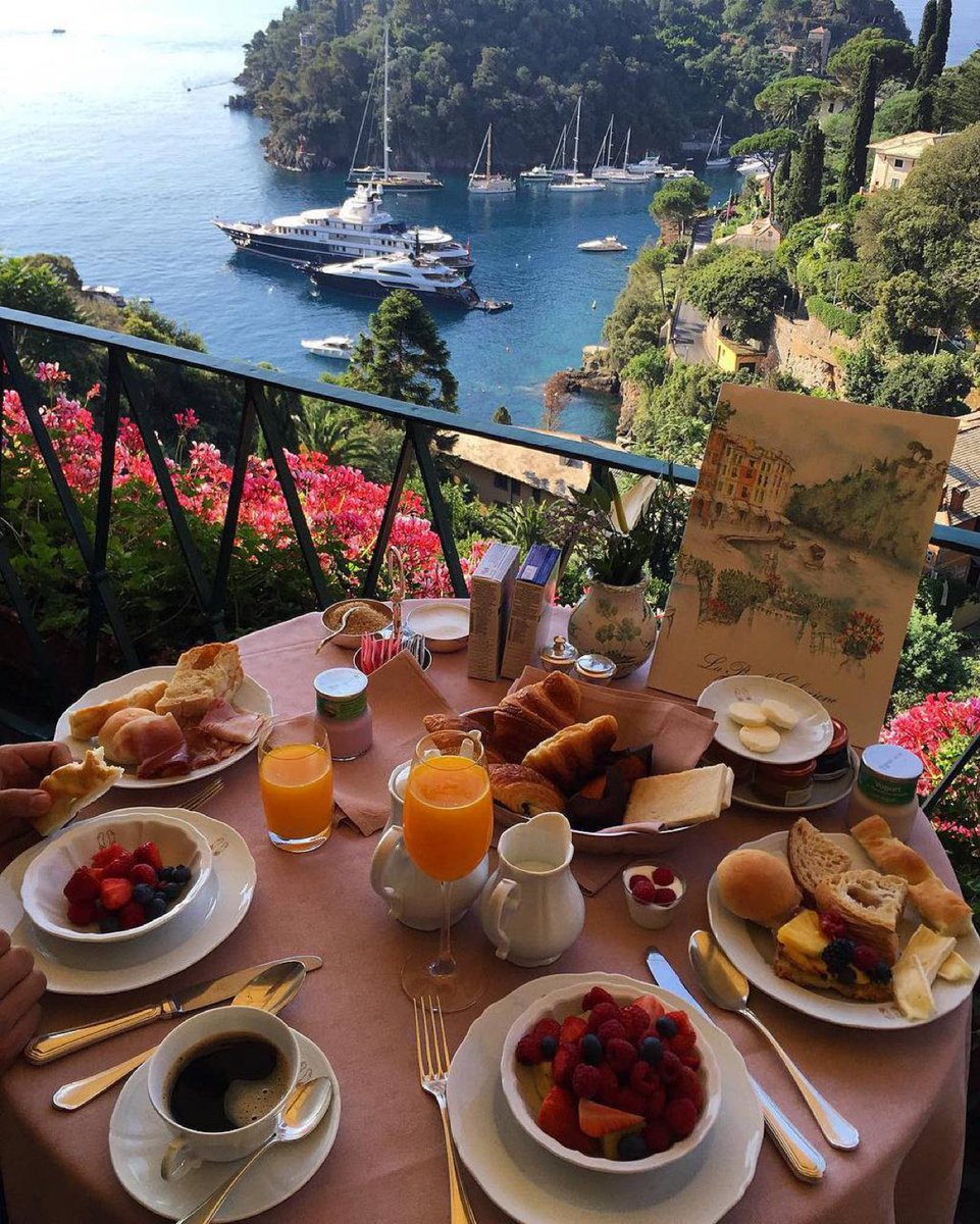 Breakfast in Capri, Italy.