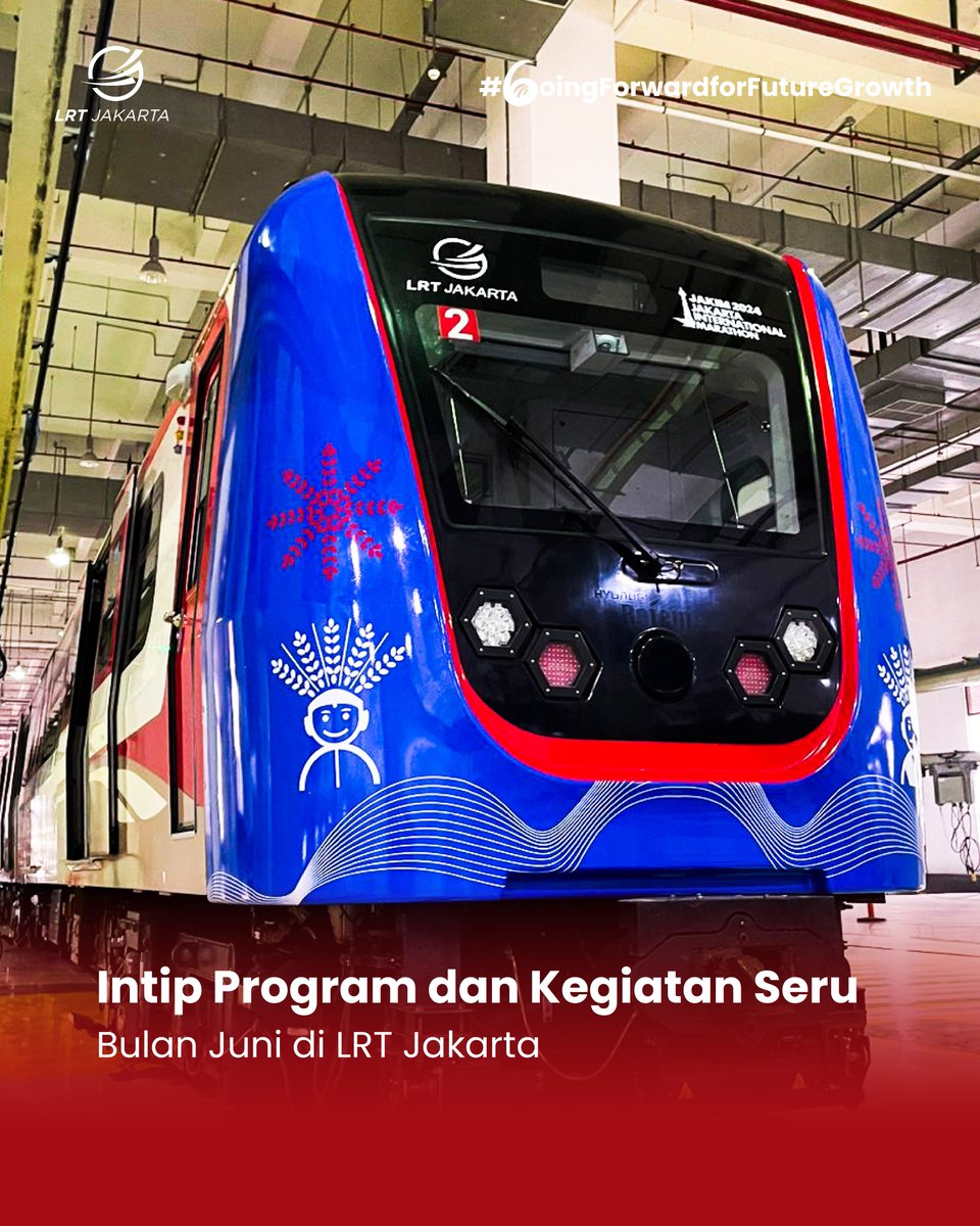lrtjkt's tweet photo. Selamat datang bulan Juni 2024🥳 

MinLRTJ mau spill Agenda Kegiatan LRT Jakarta bulan Juni 2024 nih. Penasaran? Yuk, pantengin kegiatan seru bareng LRT Jakarta!  

#LRTJKT #LRTJakarta #LRTJAmanNyaman https://t.co/wF2VqS33lH