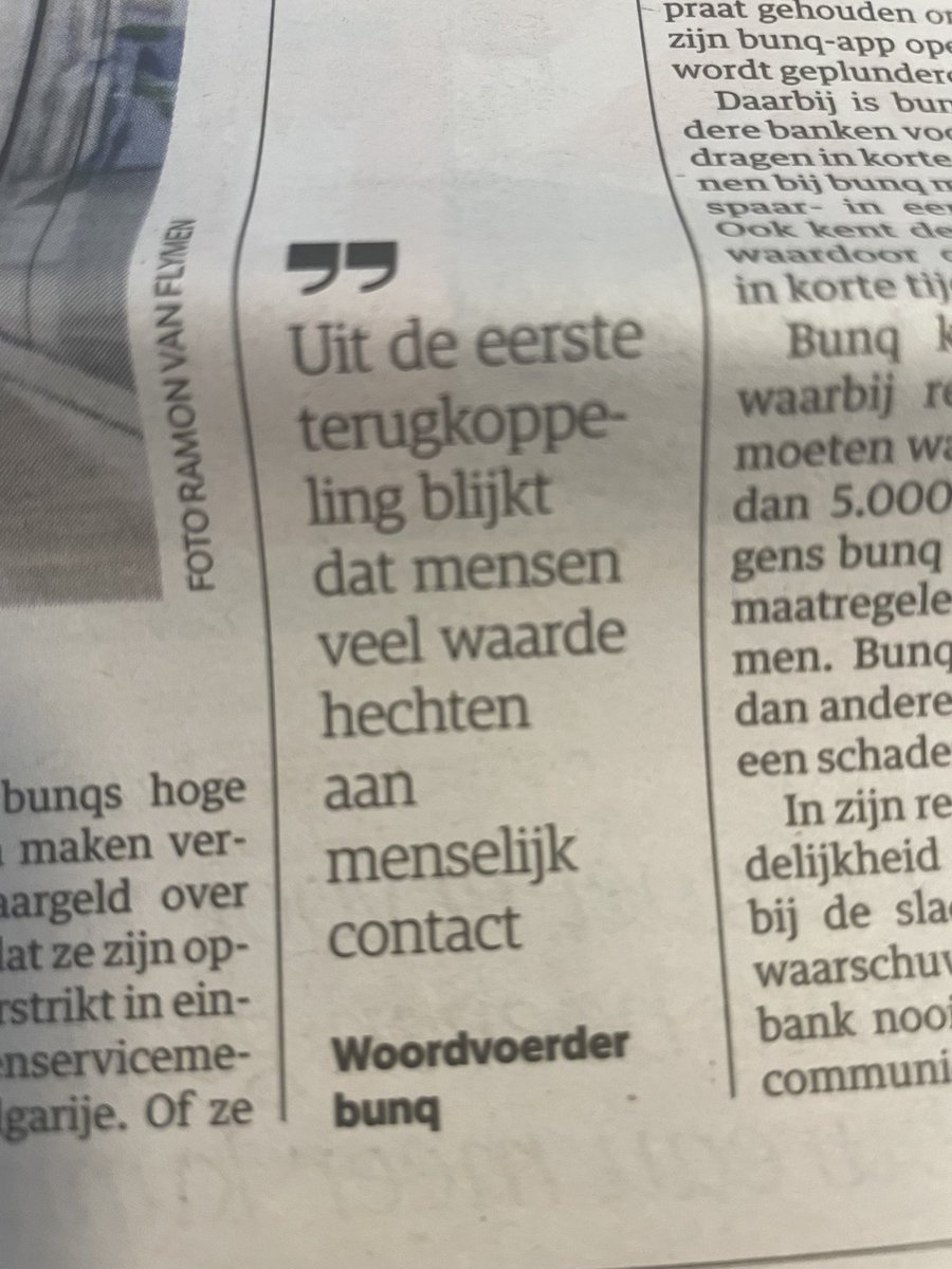 Nou ja. Wat een verrassing <a href="/bunq/">bunq</a> 

#mensenwerk #klantcontact