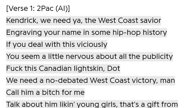 Shim2214's tweet photo. @Sourav14447 He literally did what he requested including the young girls line. Not to mention he gave drake stans a bop because they said Kendrick songs don't get played in clubs. Now they are crying😭😭 https://t.co/GwPNo0cNVD