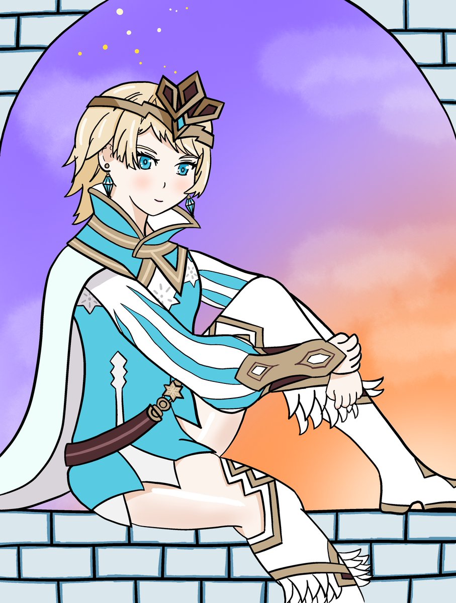 Pirukuru_oekaki's tweet photo. 『綺麗な眺めですね…隣で一緒にどうですか?』
#フィヨルム #Fjorm https://t.co/BkcxPZZPMU