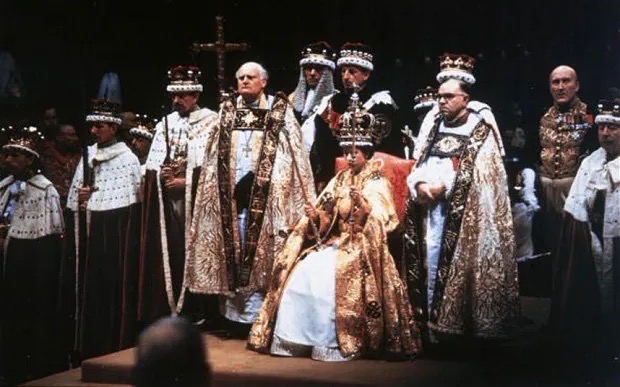 2 June 1953. The Coronation of Queen Elizabeth II took place in Westminster Abbey, London. It was the 1st British coronation to be televised live, with TV cameras allowed inside Westminster Abbey for the first time. It’s viewed as the first major BBC TV live event.