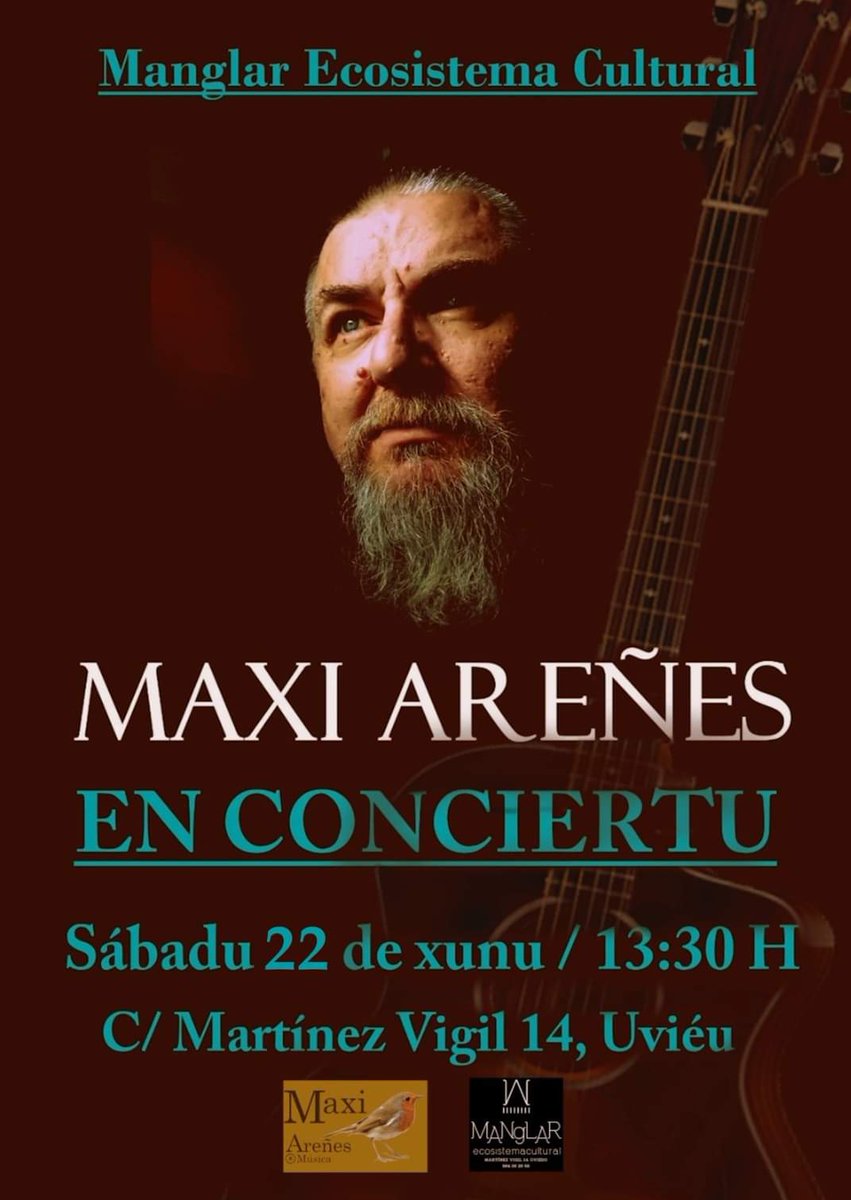 CeltaTRAD's tweet photo. El día 22 Maxi Areñes dará un concierto en el Manglar (Uviéu). https://t.co/7yh0E0YYzn
