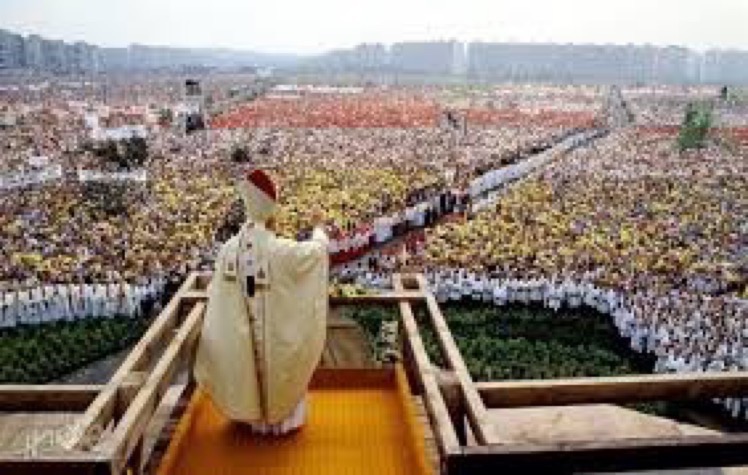 2 June 1979. Pope John Paul II arrived in his native Poland to begin the 1st Papal visit to a Communist country, which lasted for 8 days. Hundreds of thousands of people lined the route from the airport to the city centre just to catch a glimpse of the Pope.