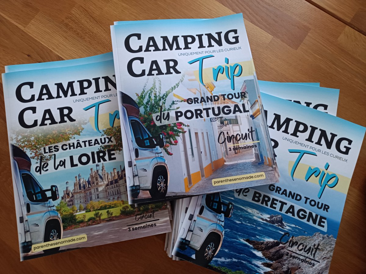Pour 48 h seulement, nos Camping-Car Trip au format papier en vente sur notre site.
Date limite : 03/06 minuit
Prochaine vente : novembre 2024
Frais de port réduits en commande groupée.
Commander ici : parenthesenomade.kneo.me/form/156919f98…
Détails (6 destinations) : parenthesenomade.com/camping-car-tr…