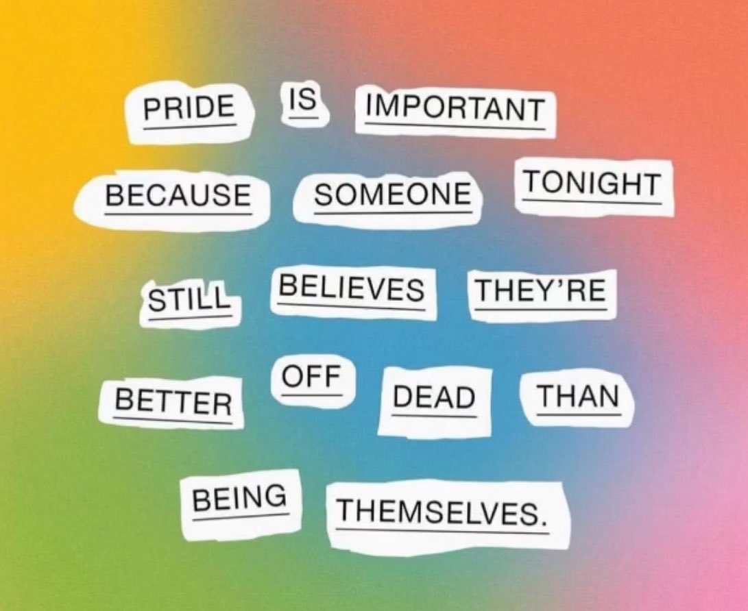 If anyone is still questioning why Pride 🏳️‍🌈🏳️‍⚧️ month is so important - stop and think please