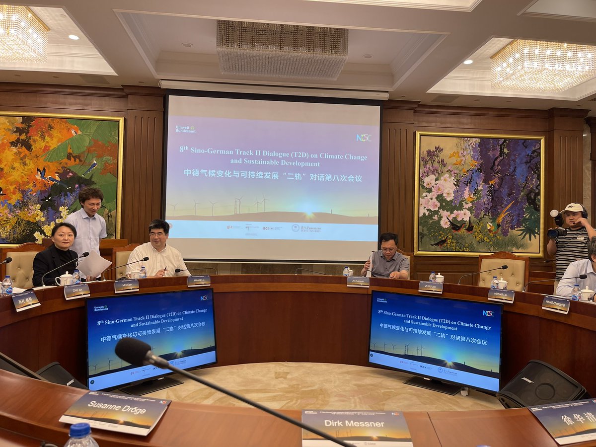 DirkMessner's tweet photo. German-Chinese Track2Dialogue on Climate &amp; Energy in Shanghai. Open discussions on phasing out fossil fuels &amp; nature based solution. Controversies about CBAM &amp; trade of electrical vehicles. Reflections around joint global responsibilities. @climatemorgan @SteffiLemke @fbrantner https://t.co/Slx6pyKbG1