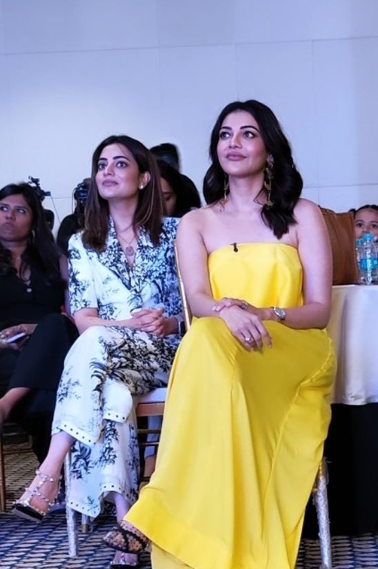 Ayesha_kajalfan's tweet photo. Sisters ✨
For the event of #PregaForYou 

@MsKajalAggarwal @AggNisha #KajalAggarwal https://t.co/sIpq2peU0p