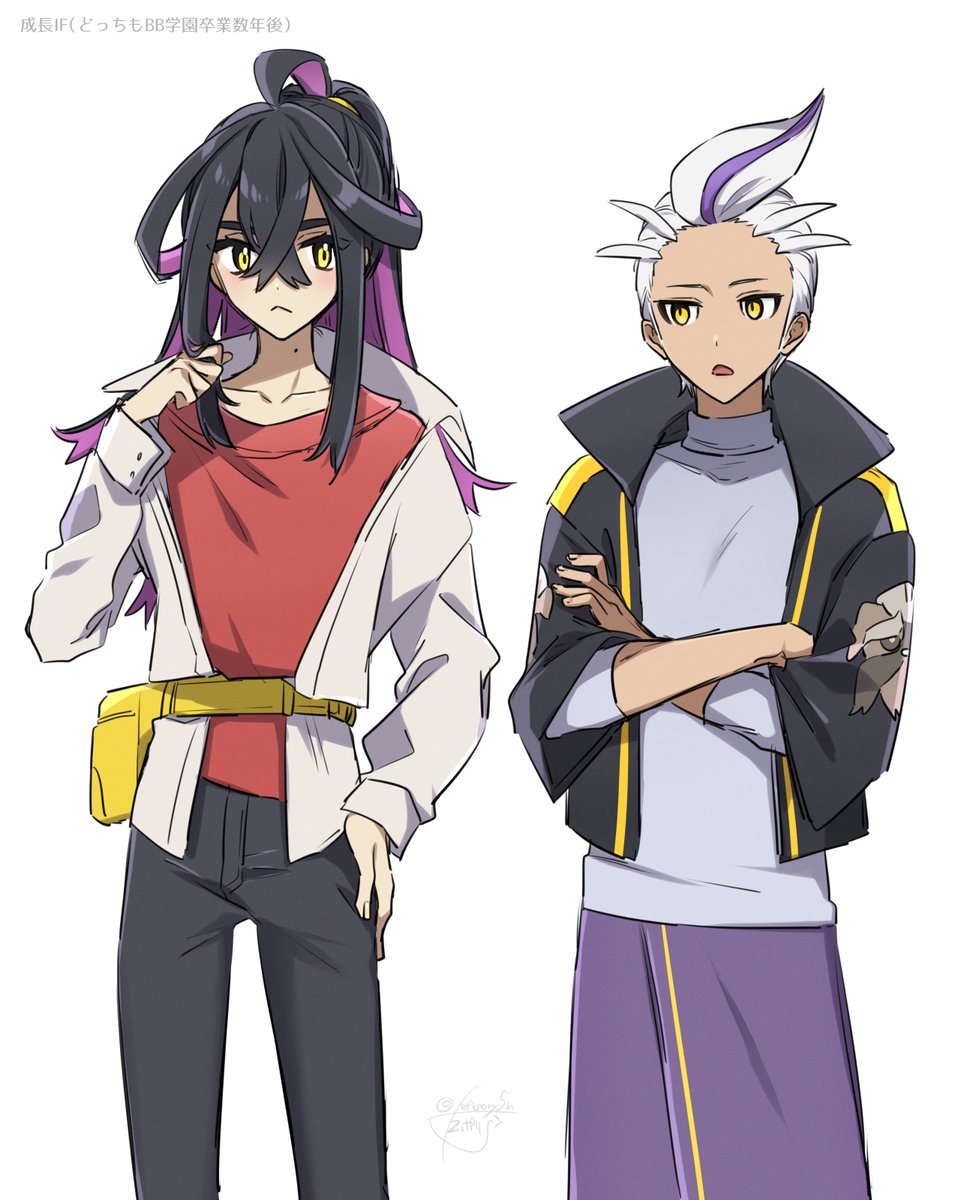 !!全部捏造の成長IF!! 美人お姉さん(お兄さん)に成長してるスグと学生時代から全然変わらないカキのカキスグです 