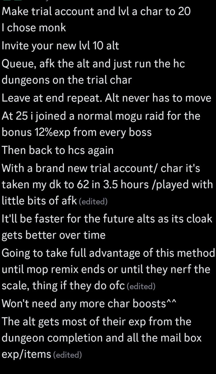 `';..;'` (@scvamp) on Twitter photo For awareness, if you play WoW.
You can get max level characters very quickly in mop remix. They will become standard chars after the mopevent ends. #wow #worldofwarcraft <a href="/Warcraft/">World of Warcraft</a> For awareness, if you play WoW.
You can get max level characters very quickly in mop remix. They will become standard chars after the mopevent ends. #wow #worldofwarcraft <a href="/Warcraft/">World of Warcraft</a>