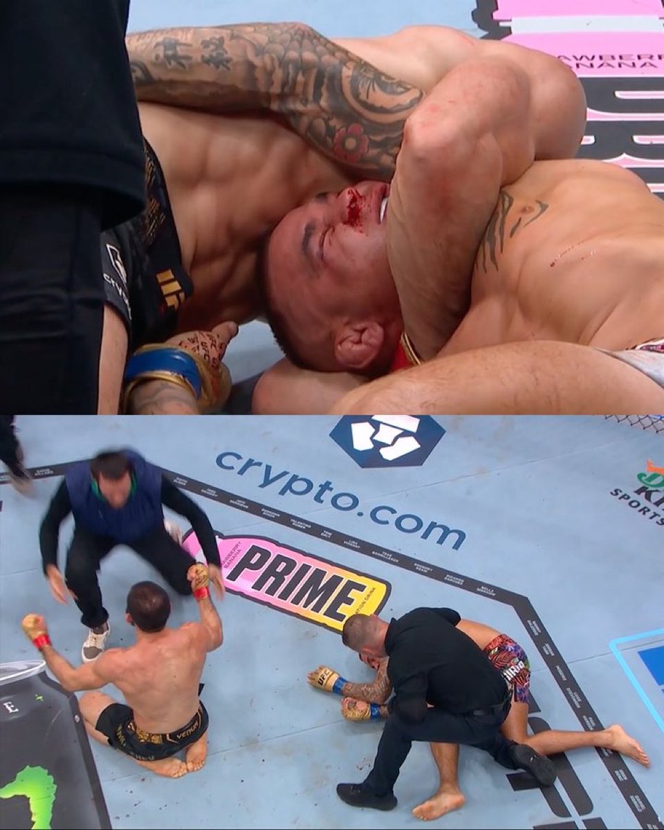 #Andstill İslam Makhacev Dustin Porier'i d'arce choke ile bitirip kemerini korudu.
🥋👑