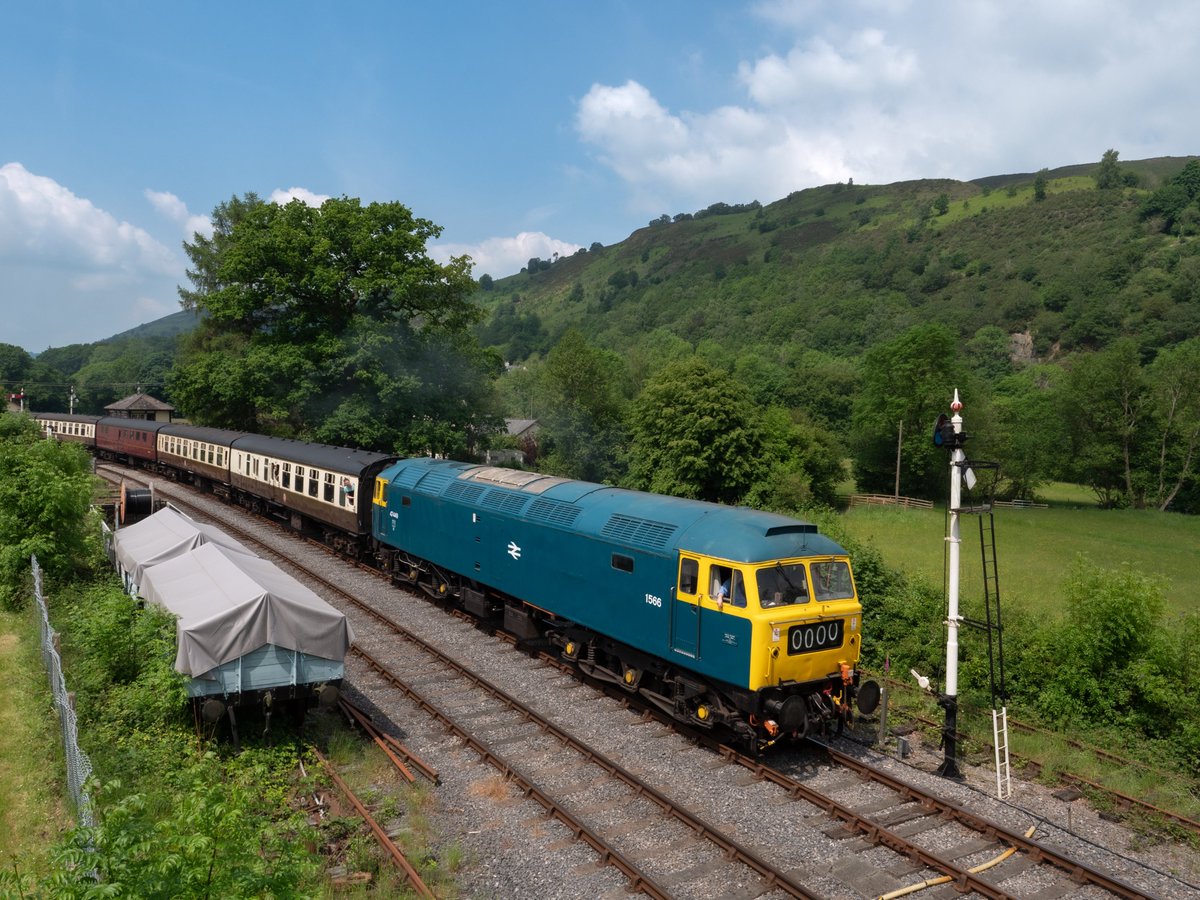 47449 on one of its 3 runs yesterday at Llangollen Railway. Seen here on its last run of the day departing with the 12.45 from Glyndyfrdwy to Llangollen 01/06/24