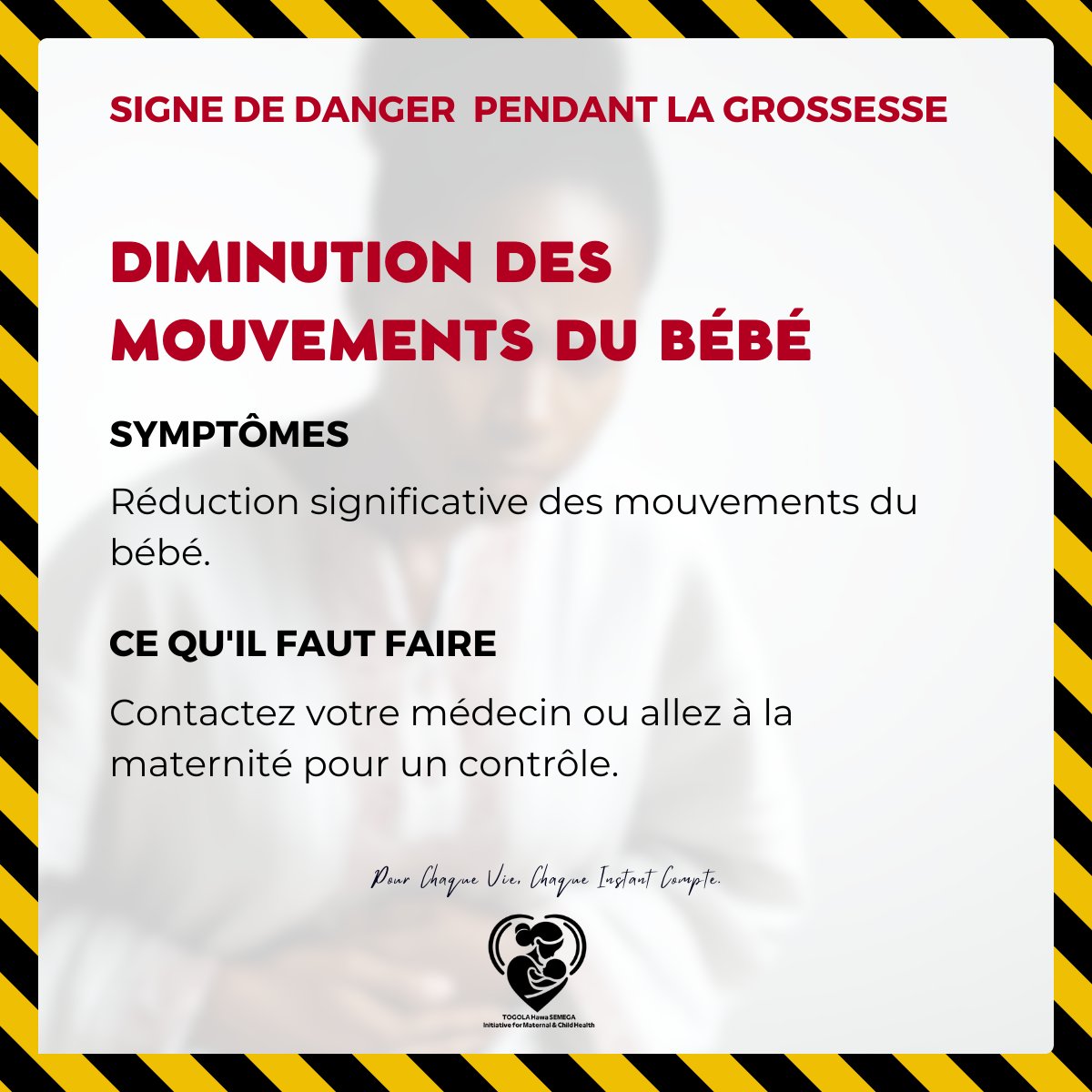 assazone's tweet photo. Alerte : Une réduction significative des mouvements du bébé est préoccupante. Contactez votre médecin ou allez à la maternité pour un contrôle.
Pour Chaque Vie, Chaque Instant Compte  

#SantéMaternelle #SoinsPrénatals #InitiativeTHS #Tuwindi #RotaryKati #RotaryNOTL https://t.co/QflBpoubOQ
