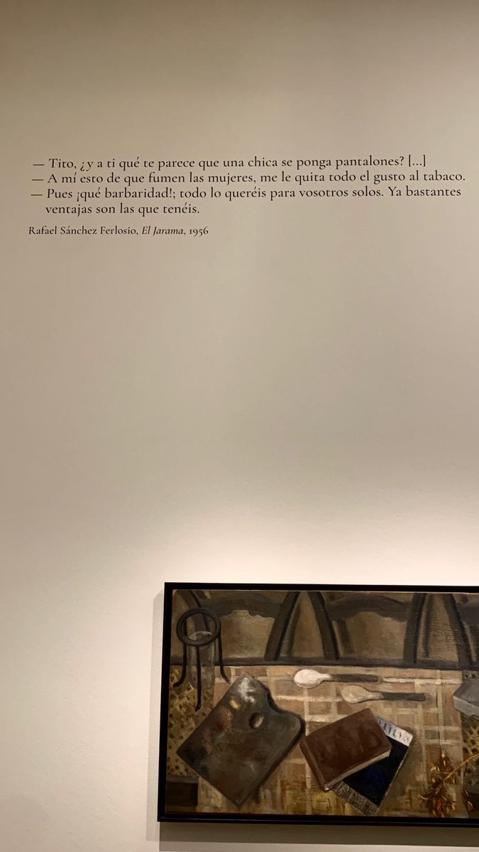 Anamr4's tweet photo. “Porque en la realidad está todo. El artista lo que hace es transformar esa realidad en otra realidad que es el arte”. 

Isabel Quintanilla en el @MuseoThyssen https://t.co/mRvpKtnAKk
