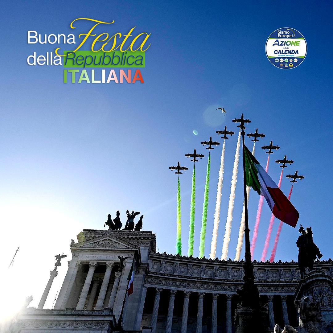 Azione_it's tweet photo. Il 2 giugno 1946, l'Italia scelse da che parte stare, segnando un nuovo inizio per il nostro Paese.

78 anni di democrazia. 
78 anni di libertà. 
78 anni di Repubblica.

A noi spetta prendercene cura.

#2giugno
#FestaDellaRepubblica https://t.co/scCGjcnWOG