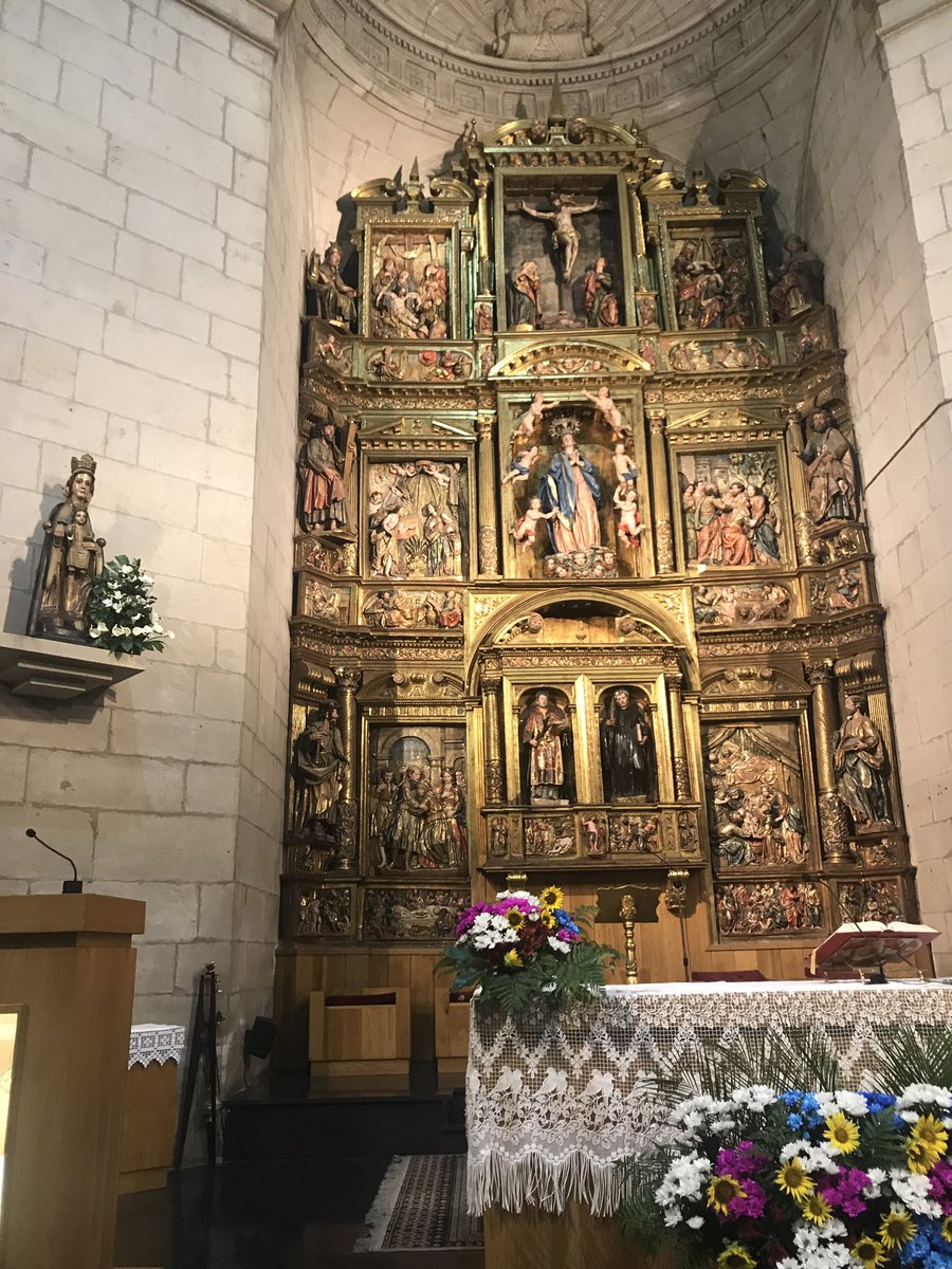 PatrimonioAlava's tweet photo. #Oion. La iglesia de SM de la #Asunción fue construida entre 1744-1748 con estilo #barroco sobre otra #gótica del XV-XVI. Su #RetabloMayor tiene estilo #renacentista con avances #barrocos. #Álava
Foto: @barriobaroja https://t.co/IGmU8Ndc90