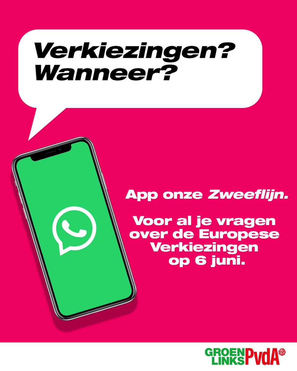 progressiefned's tweet photo. Zojuist geopend: de ZWEEFLIJN. 📲

Twijfel je nog op wie je wil stemmen aankomende donderdag 6 juni bij de Europese verkiezingen? App ons, wij helpen je verder!

👉 https://t.co/rFRkxjBYPy https://t.co/5yjcDOEatX