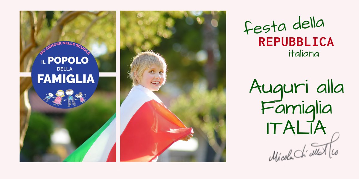 #popolodellafamiglia #2giugno la Festa della Repubblica sia la festa della Famiglia ITALIA