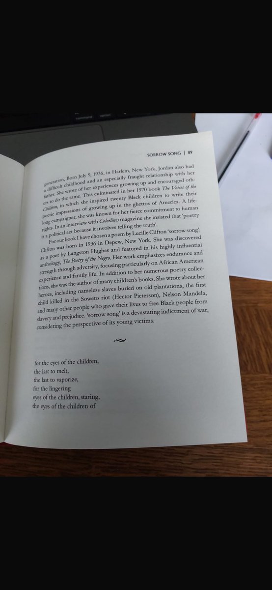 ILuvLewisHam's tweet photo. The book of poems collected by @jeremycorbyn #PoetryForTheMany is wonderful - shows what an extraordinarily humane and intelligent man he is. Here is an introduction to a poem about children in war - could be written for #Palestine today. https://t.co/uhoEs5P2xj