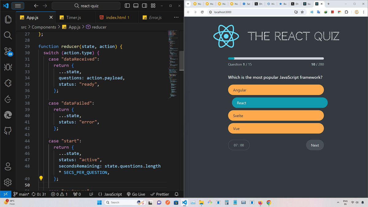dhruv_codes's tweet photo. Day 1 of #100DaysOfCode

Learnings:

✅Starting once again #100DaysOfCode challenge

✅Learnt in React: useReducer and useRef hook, basics of routing and fake API

✅Projects completed: React quiz application and progressing through another one.

#LearnInPublic #buildinpublic https://t.co/W9yStNeef1
