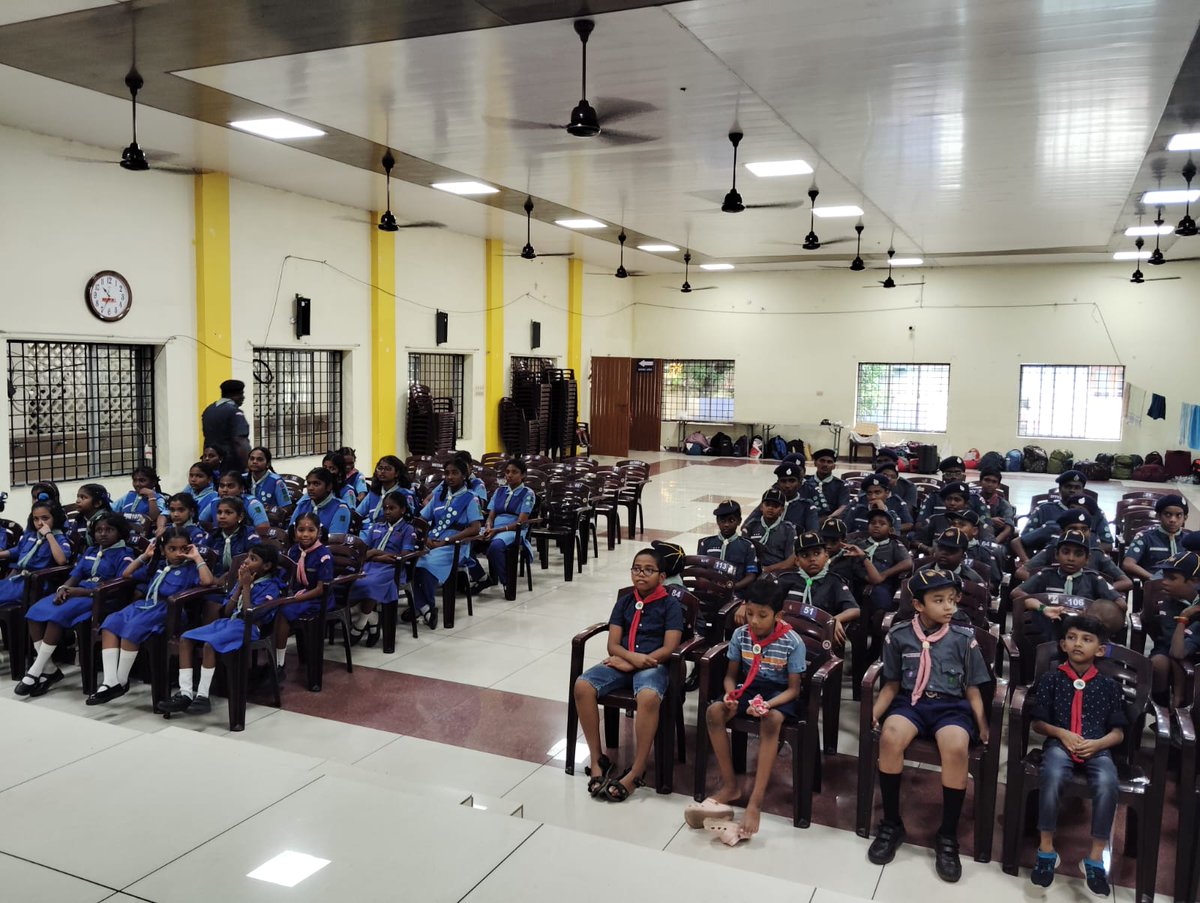 drm_tvc's tweet photo. Nurturing The Future! TVC Division Scout &amp; Guides Annual Camp-2024 at Rail Kalyana Mandapam held today. TVC proudly marks its first official event as a functional unit of HQ/Scouts &amp; Guides following its registration as 'TVC Division'. #ScoutsAndGuides #TVCSRUpdates  #SouthernRly https://t.co/Z6K78djJAS