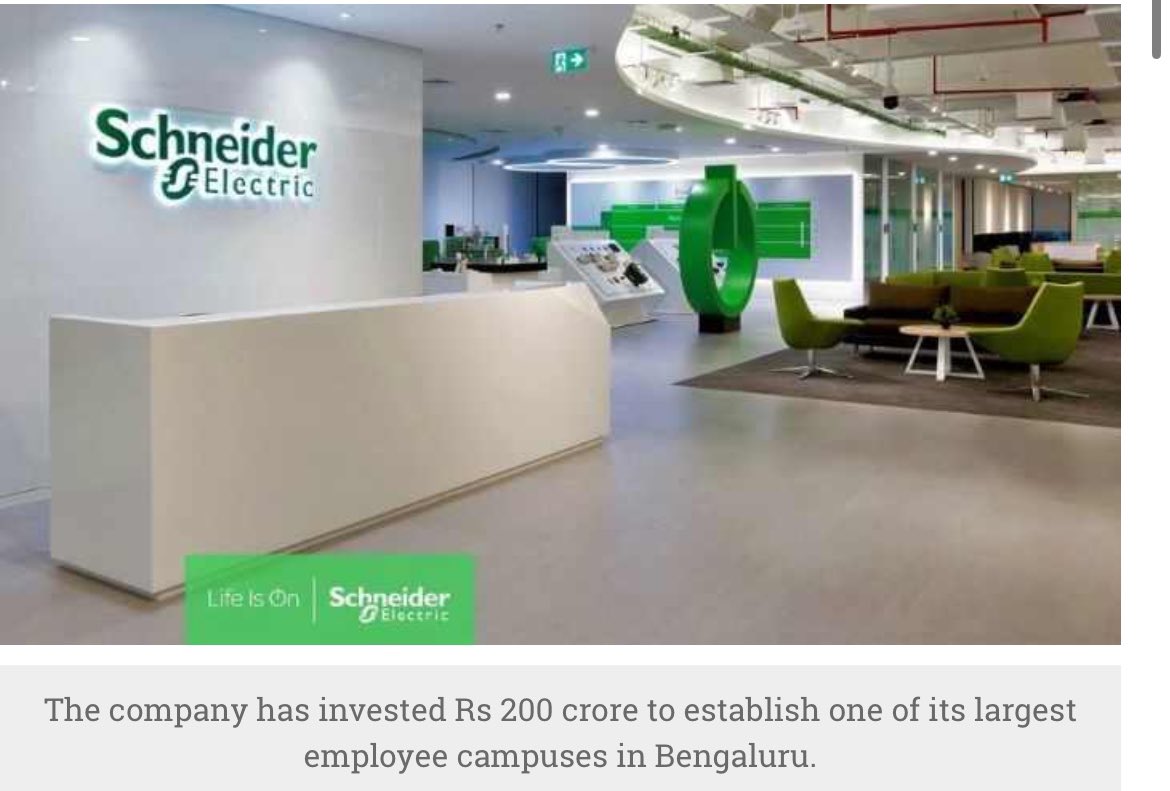 SinghVikalp's tweet photo. Schneider Electric has inaugurated a large global employee campus in Bagmane Solarium City, Bengaluru. Spanning 630,000 sq ft, it features a Global Innovation Hub, Training Centre, R&D Center, Skill Center, and Digital Hub, accommodating over 8,000 people. #TechCenter https://t.co/zOySPvtMgR