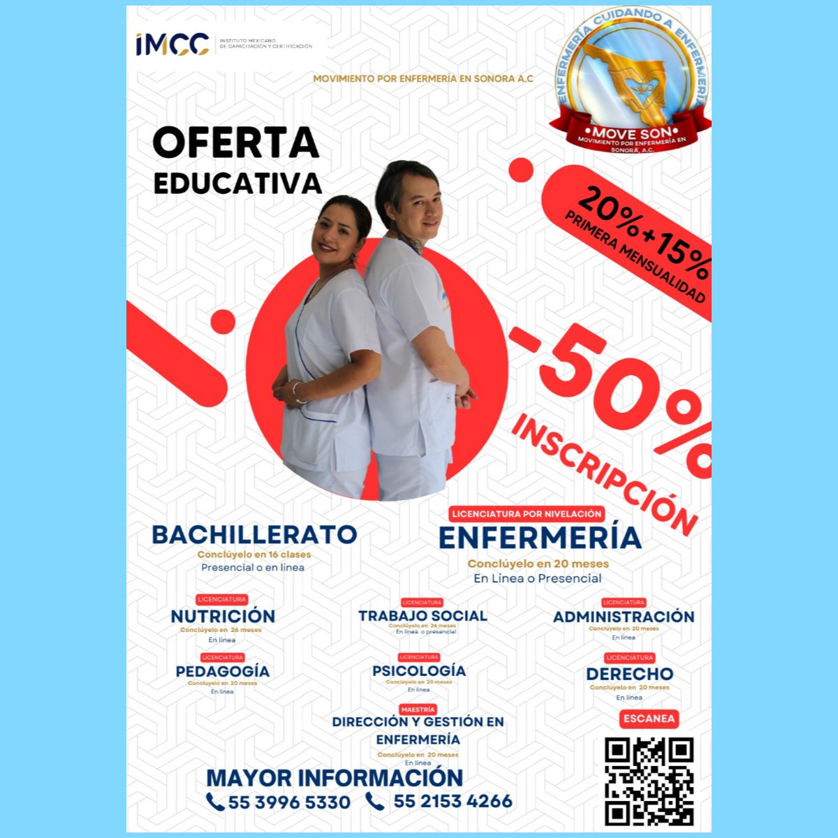 sonoramoveson's tweet photo. 🔴📓 #ConvenioDeColaboración de #MOVESON con el #IMCC 

📚 Oferta educativa con descuento a socios de MOVESON 👍😊

Mayores informes directamente en los datos que aparecen el el cartel👇😄

Facebook MOVESON:
https://t.co/vHDYF1cMMx https://t.co/4FO7pkKpyq