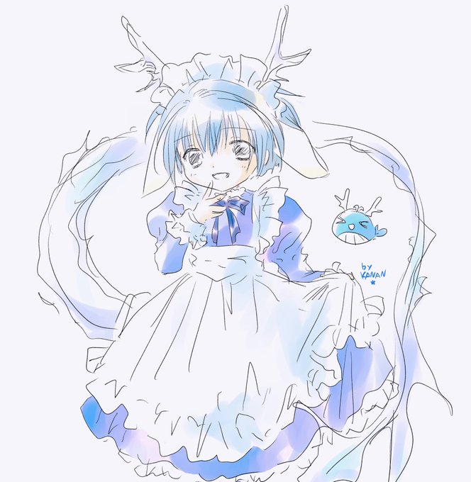 「blue dress white background」 illustration images(Latest)