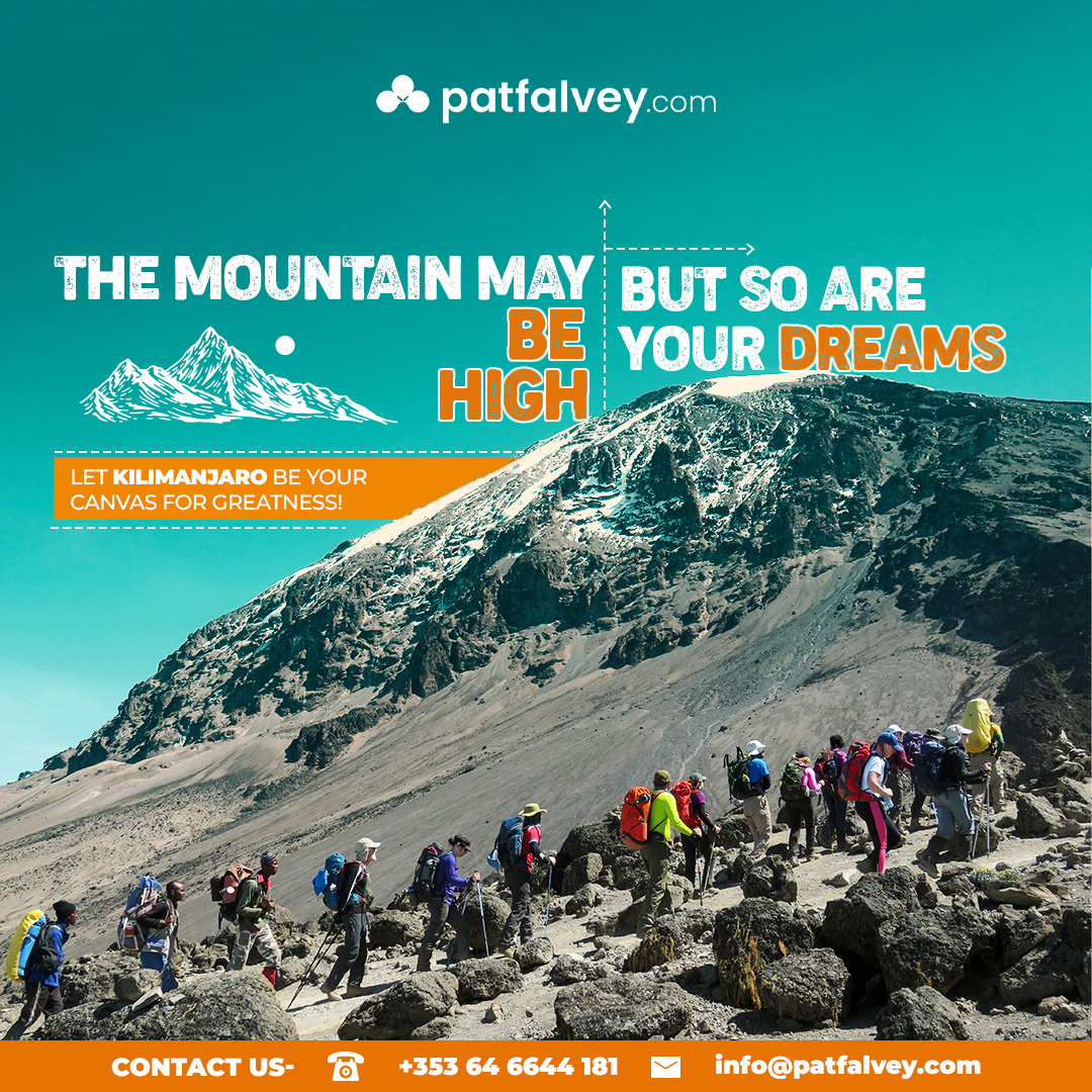 Kilimanjaro is one of Pat Falvey's favorite mountains, and he knows it well. 
Click the link to join our upcoming adventure : patfalvey.com/product/kilima…
Ready to stand on top of Africa? Book your journey with us today and make memories that last a lifetime!
#kilimanjarotrekking