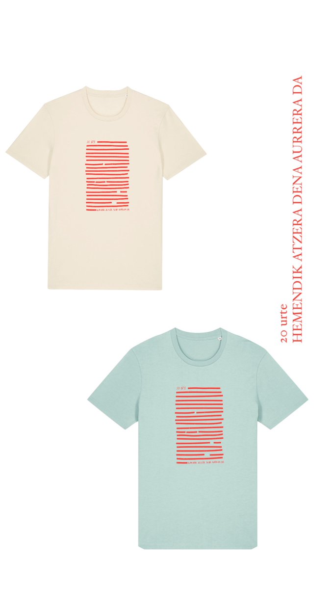 GAUR AZKENEKO EGUNA!
⚠️⚠️⚠️⚠️⚠️⚠️⚠️

Iurdanek 20 urte egin ditu espetxean, kamiseta hau egin diogu. 

egin zure eskaria epea bukatu aurretik 👇🏻

forms.gle/GjAEum6NmpbG54…

💳 Ordainketa kamisetak jasotzean egingo da. 

“hemendik atzera, dena aurrera da”.

Lagundu eta zabaldu!❤️‍🔥