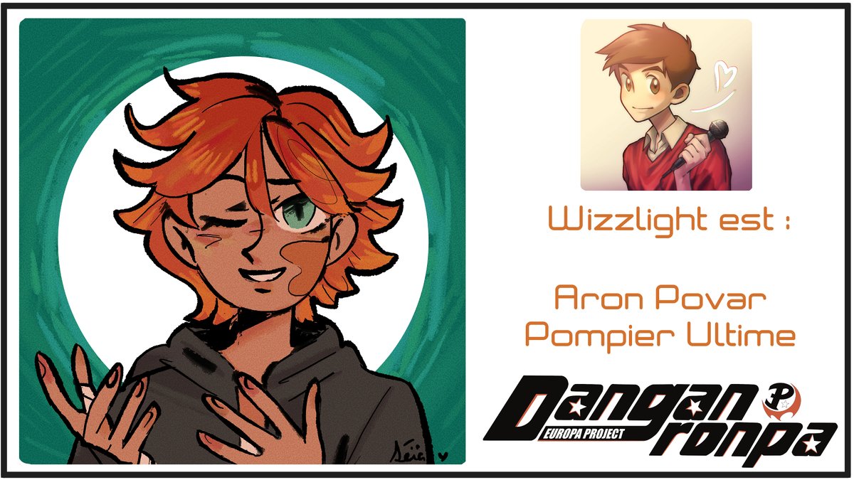ProjectEuropaDr's tweet photo. 🔥Bravant les flammes pour sauver la veuve et l'orphelin, attention car il risque faire bruler votre cœur !🔥
@WizzLight incarne Aron Povar, notre Pompier Ultime pour Danganronpa : Europa Project ! 🌟 https://t.co/FumIJYD79I