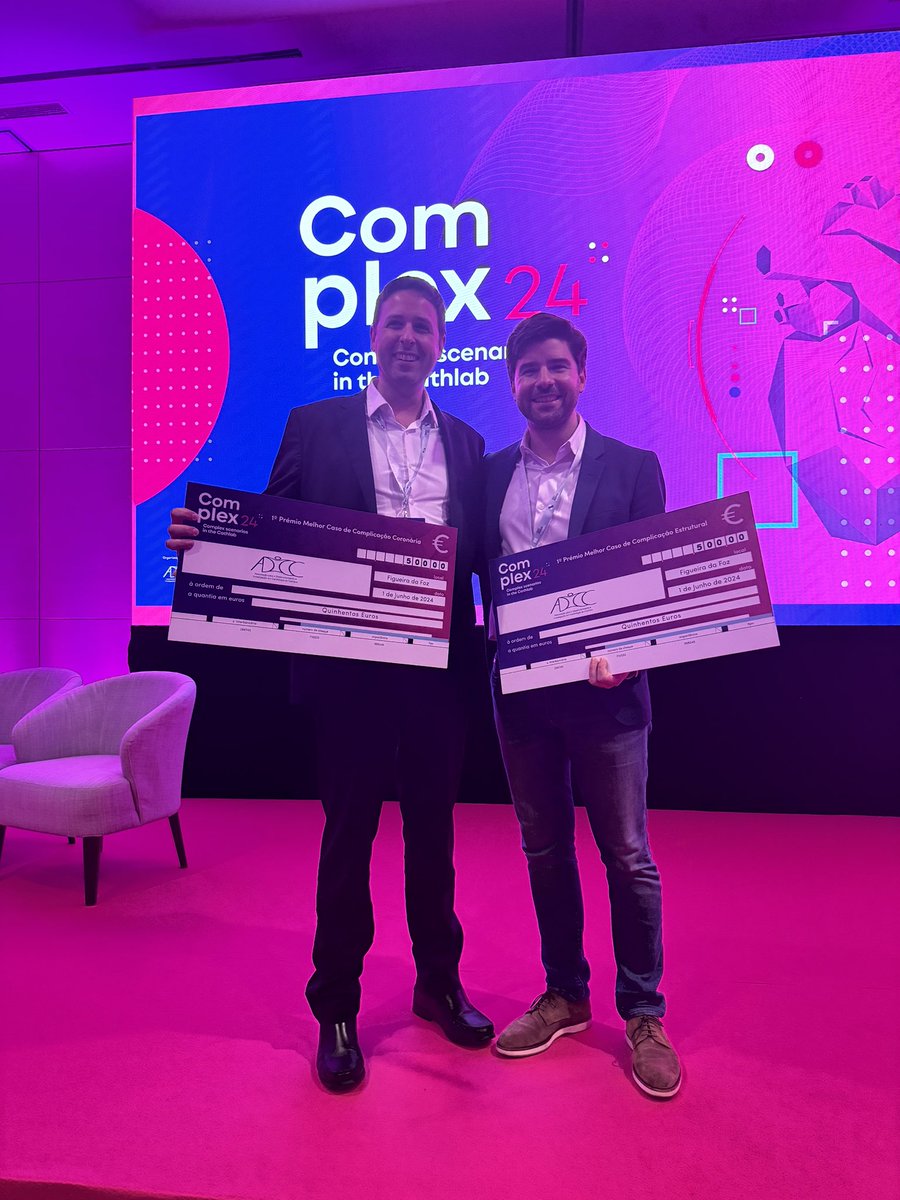 marcocostacard's tweet photo. Another edition of the COMPLEX...
Excellent spirit of sharing complex cases in a relaxed way. Congratulations to @jsmarques_MD and @Manuel_O_Santos for the special awards. https://t.co/pDZSmEYvQB