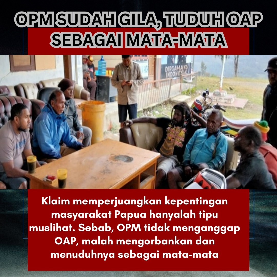 tikagusna's tweet photo. OPM tidak memiliki tujuan yang jelas apa yang sedang dilakukannya. Gerombolan OPM malah menuduh OAP sebagai mata-mata TNI-Polri.
#OPMPenjahatKemanusiaan #OPMBiadab #OPMPelanggarHAM #PapuaNKRI. https://t.co/zYeu2BPPHv