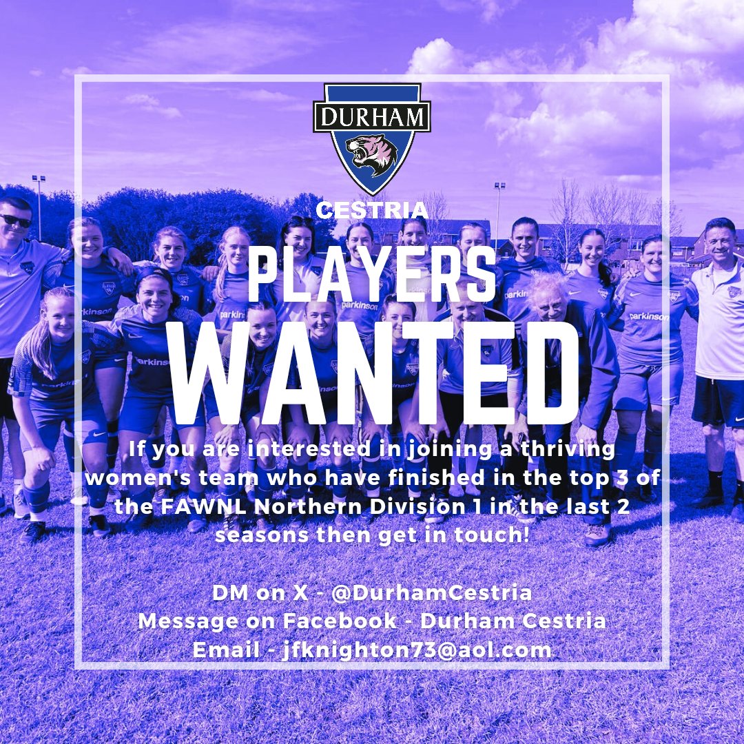 📢 Recruitment Drive 📢

If you are wanting a new challenge or moving to the area then we could be the team for you! Have a look at the poster below and get in touch with us for more info.

#UTD <a href="/FAWNL/">FA Women's National League</a>