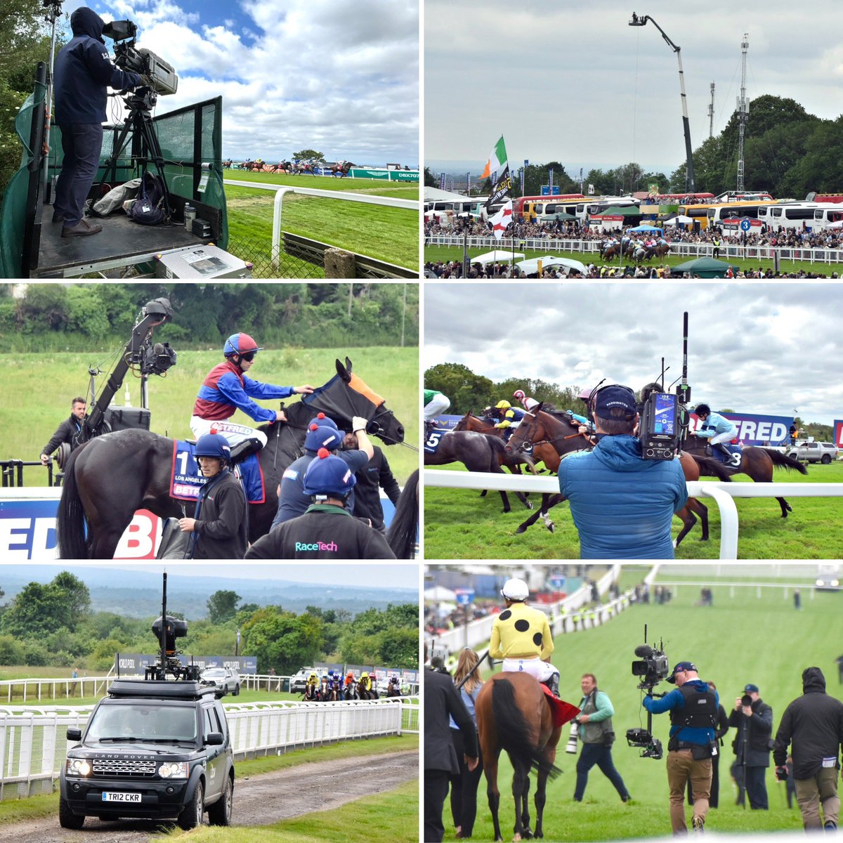 stevechalles's tweet photo. #Derby Weekend on Epsom Downs - large NEP OB team in action for ITV Racing, with support from ACS Media Tracker & Batcam aerials.
#outsidebroadcast #NEP #NEPUKI @NEP_UKI #ACSMedia @ACSMediaUK #Batcam @batcam #ITVRacing @itvracing #Epsom https://t.co/KtRCNSuTKT