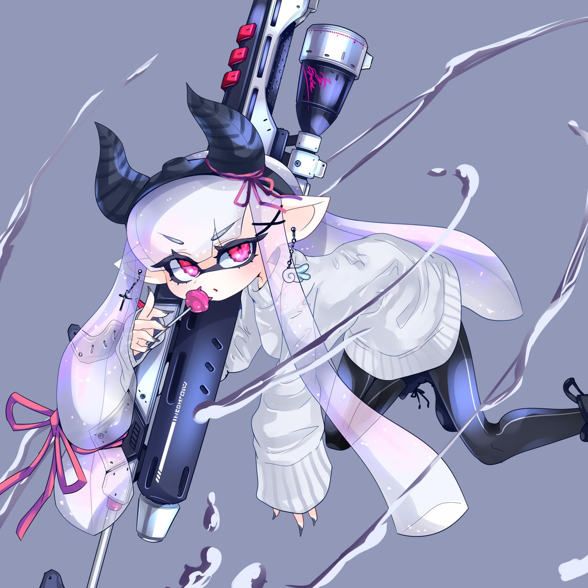 kiss_my_eyelidz's tweet photo. Splatterscope Ghost "The Black Swan"
#Splatoon3 #Respect4you https://t.co/CtrKlJpiSx