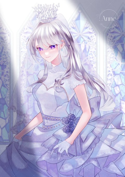 「flower white hair」 illustration images(Latest)